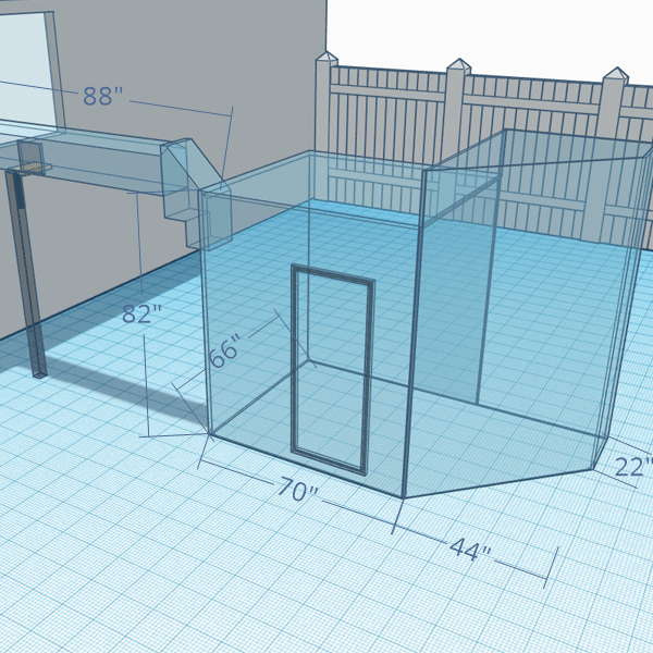 Example Architectural Drawing for Habitat Haven Custom Design Catio Cat Enclosure