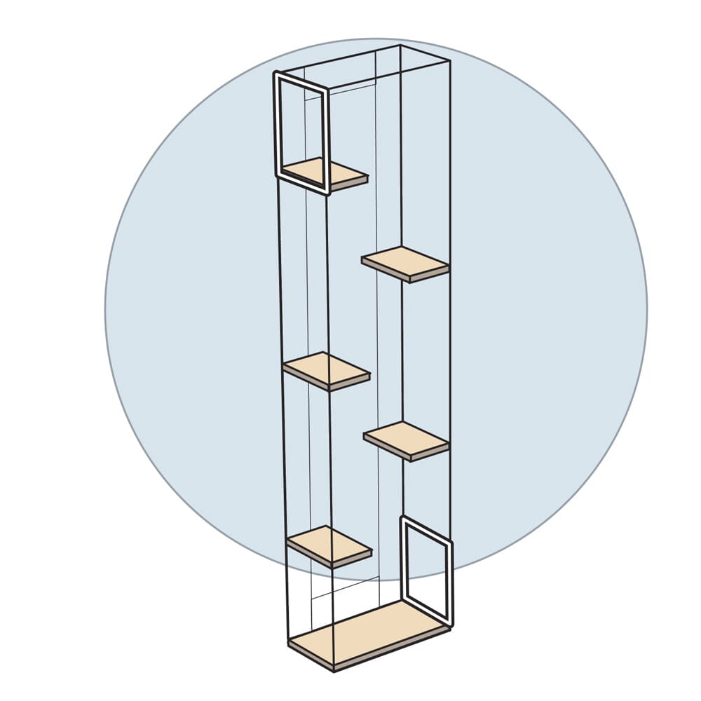 TW20 Tower - Top Left & Bottom Right Dual Entry/Exit Point - Habitat Haven