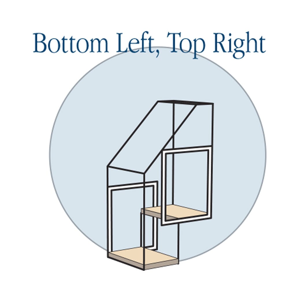 2 Step Stair - Bottom Left Top Right - Habitat Haven