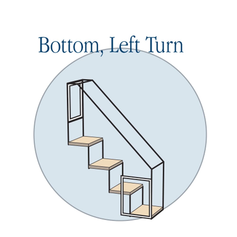 4 Step Stairs - Bottom Left Turn - Habitat Haven