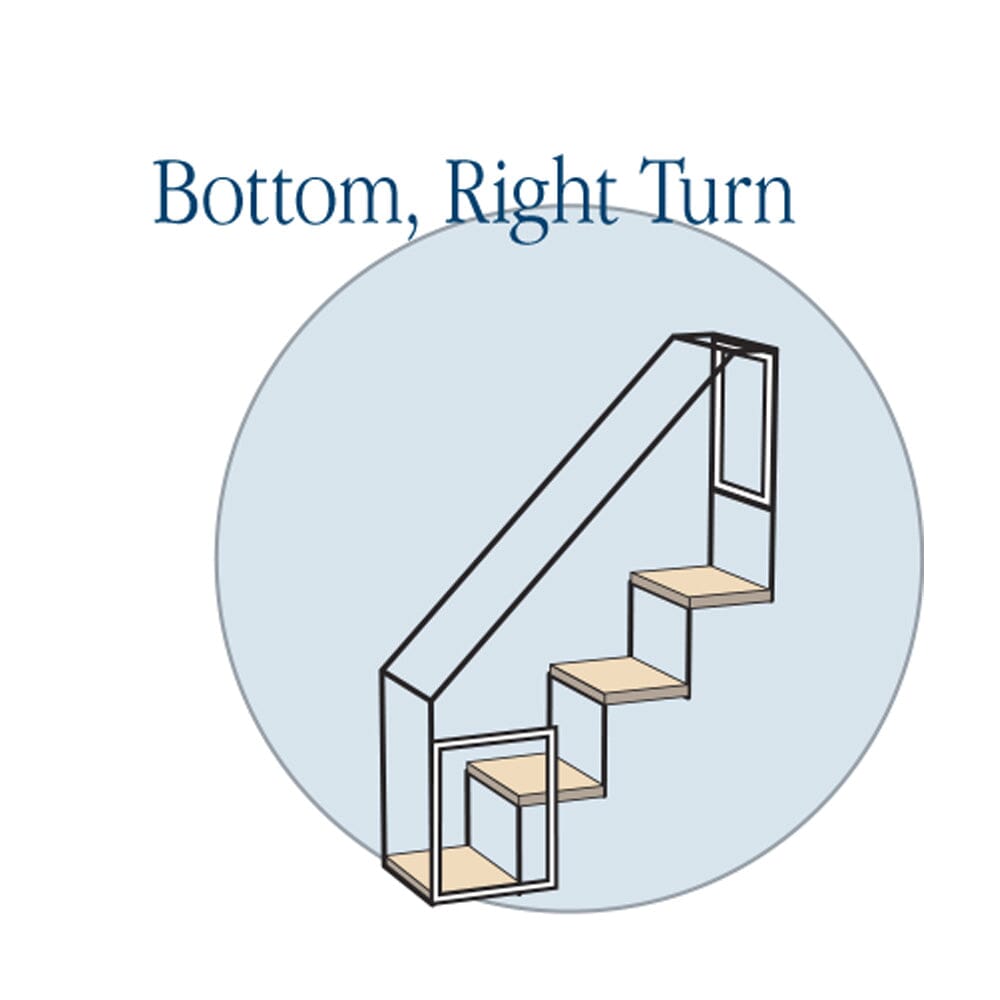 4 Step Stairs - Bottom Right Turn - Habitat Haven
