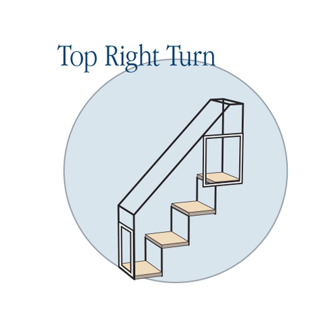 4 Step Stairs - Top Right Turn - Habitat Haven