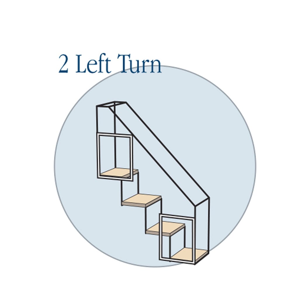 4 Step Stairs - Two Left Turns - Habitat Haven