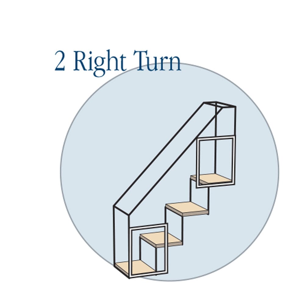 4 Step Stairs - Two Right Turns - Habitat Haven