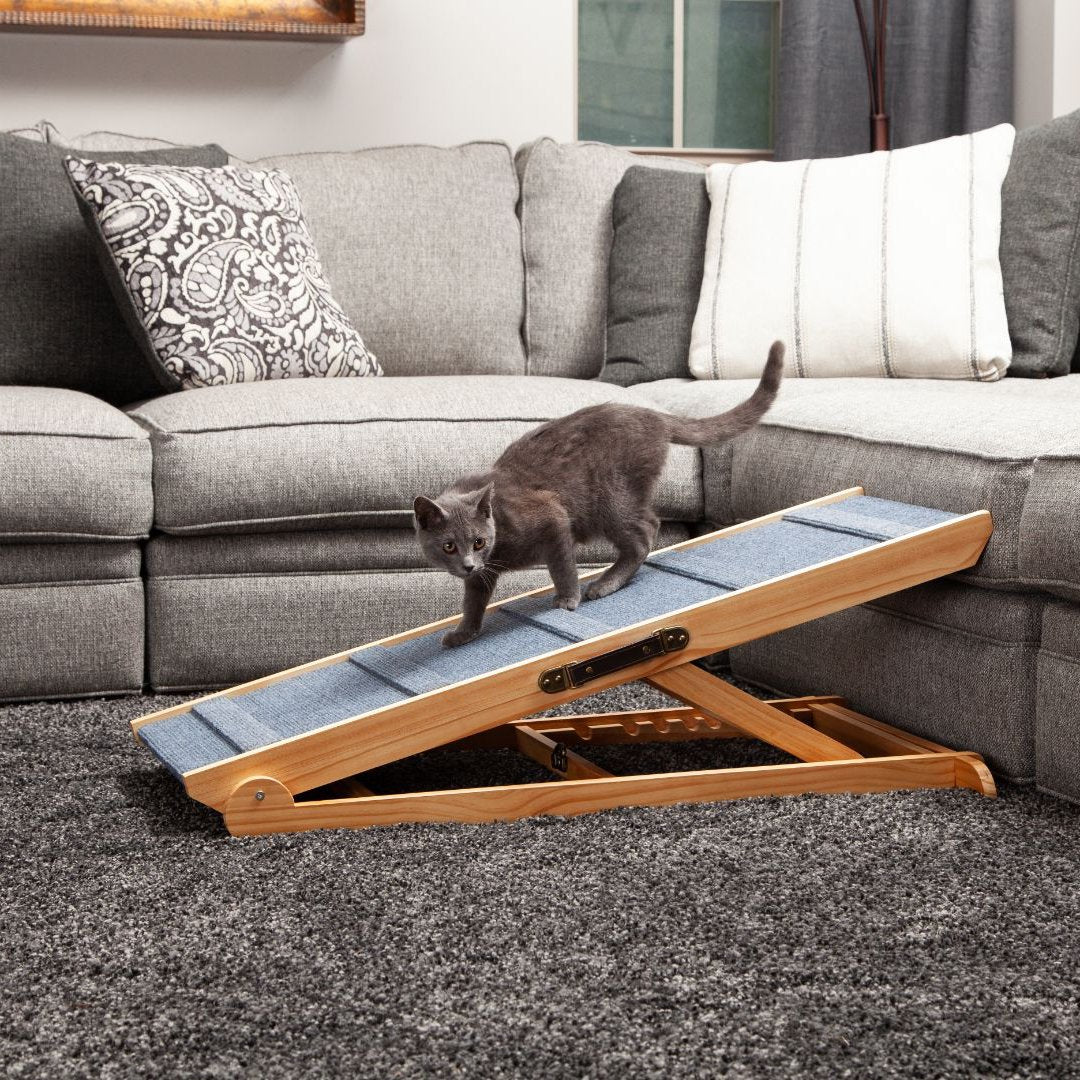 Cat Scratch Ramp Adjustable Indoor Cat Trees & Ramp - Habitat Haven