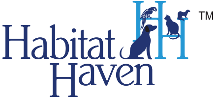 Blue Habitat Haven Logo on White Background