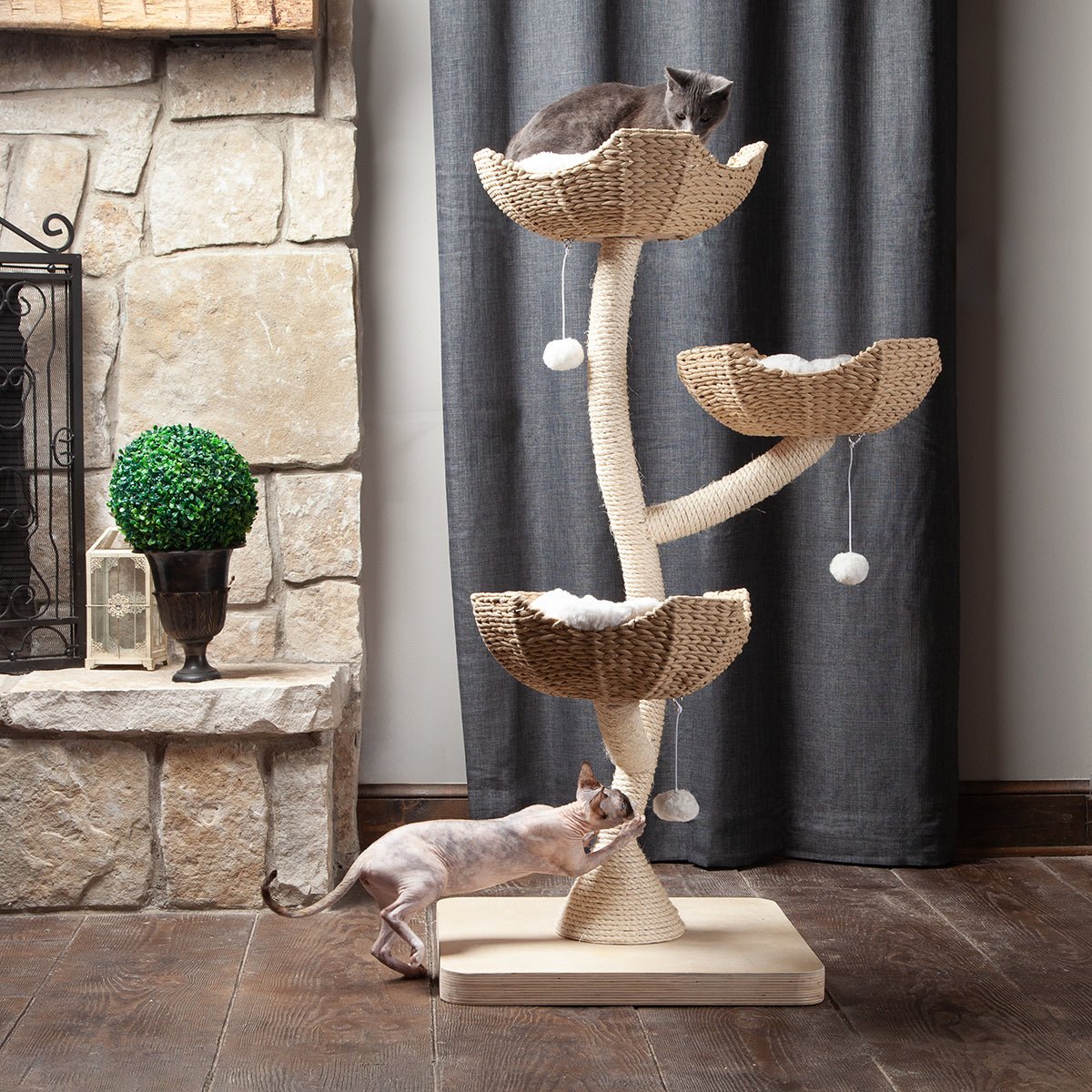 Rectangular Cat Tree The Sanctuary Cat Tree for Large Cats | Habitat Haven