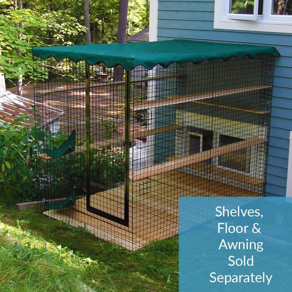 Chicken Wire Connecting Cat Tunnels Three Sided Catio Enclosure