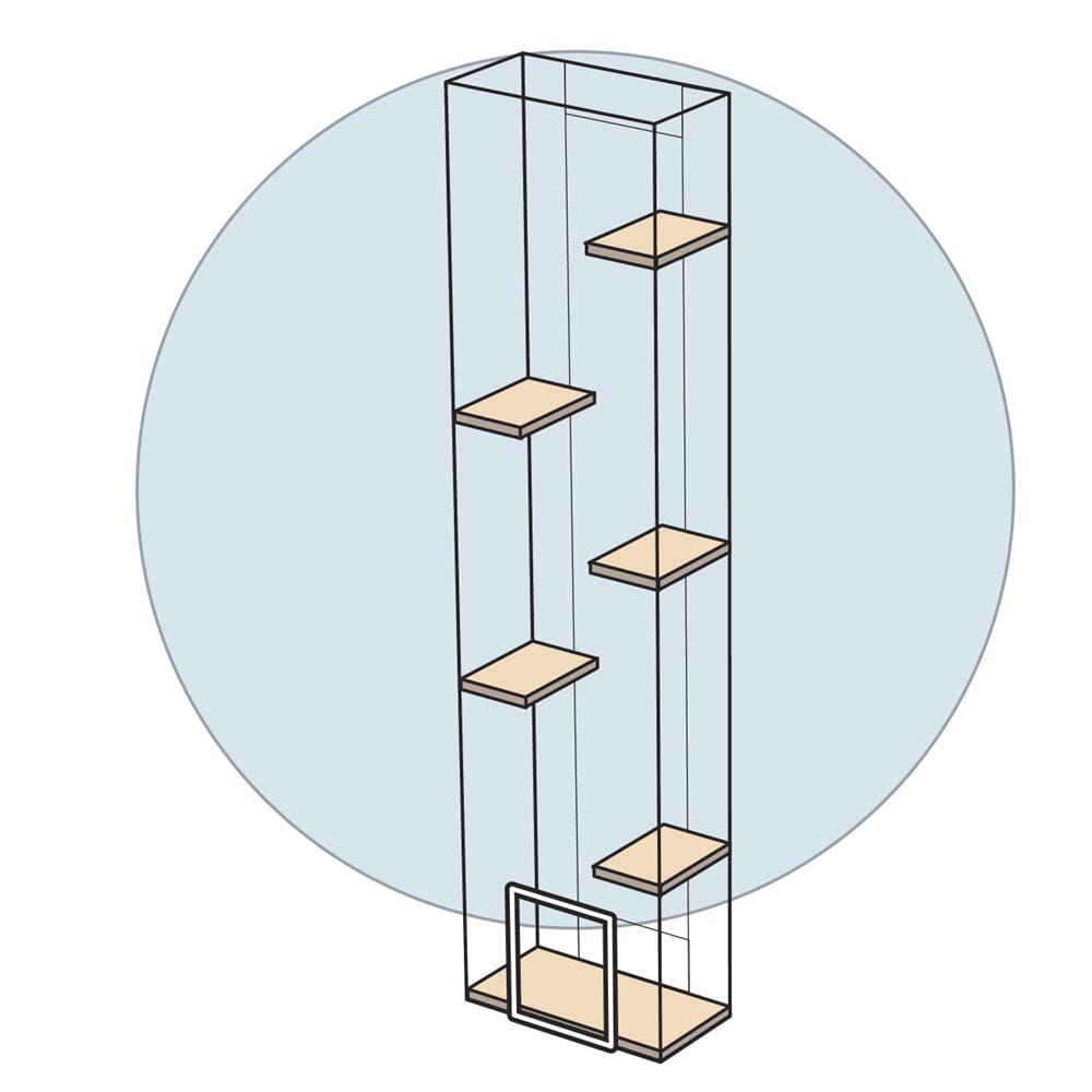 TW49 Tower - Front Bottom Single Entry/Exit Point - Habitat Haven