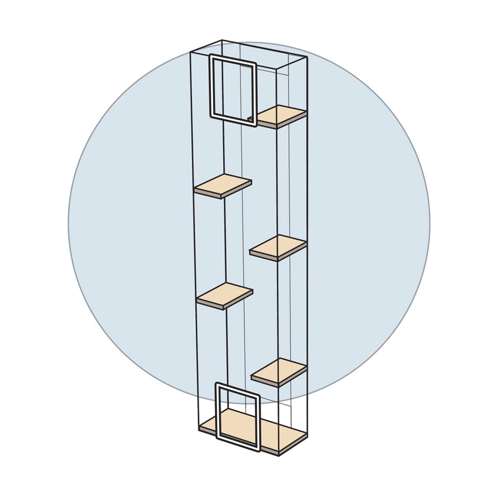 TW83 Tower - Front Top & Front Bottom Dual Entry/Exit Point - Habitat Haven
