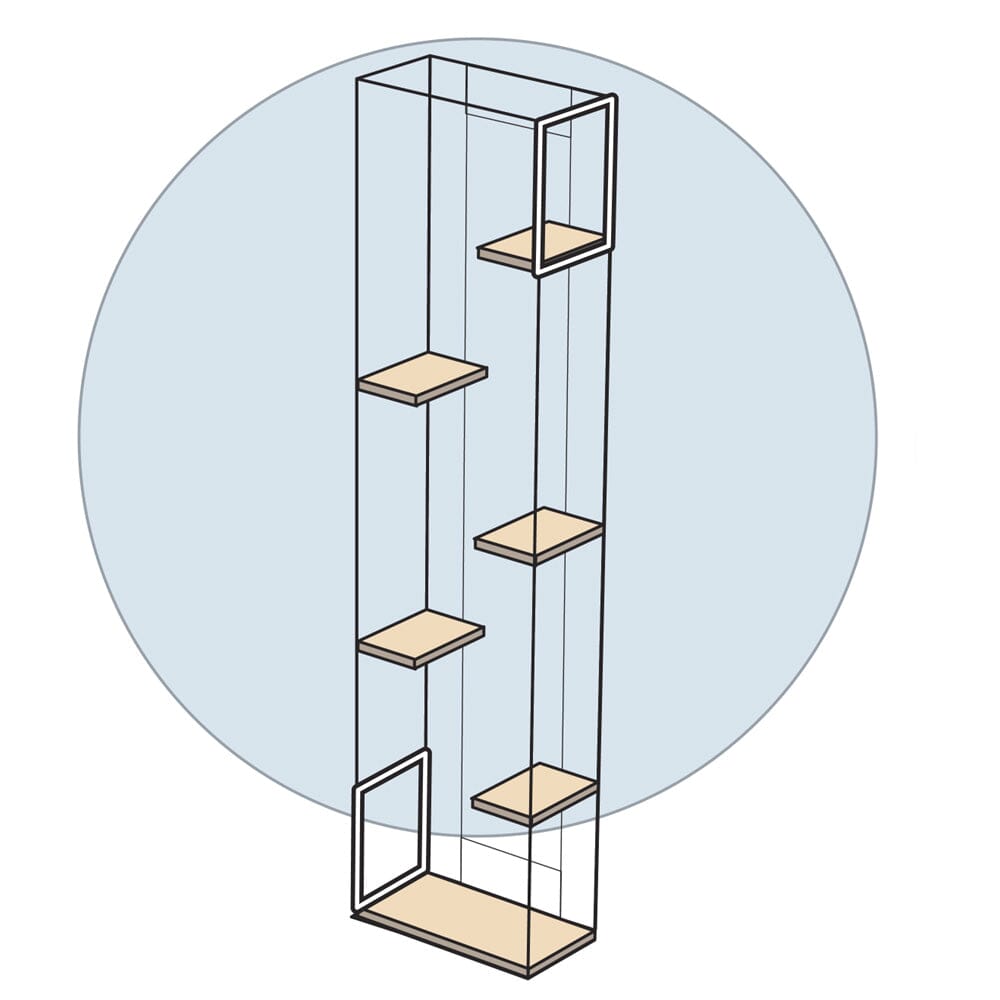 TW84 Tower - Bottom Left & Top Right Dual Entry/Exit Point - Habitat Haven
